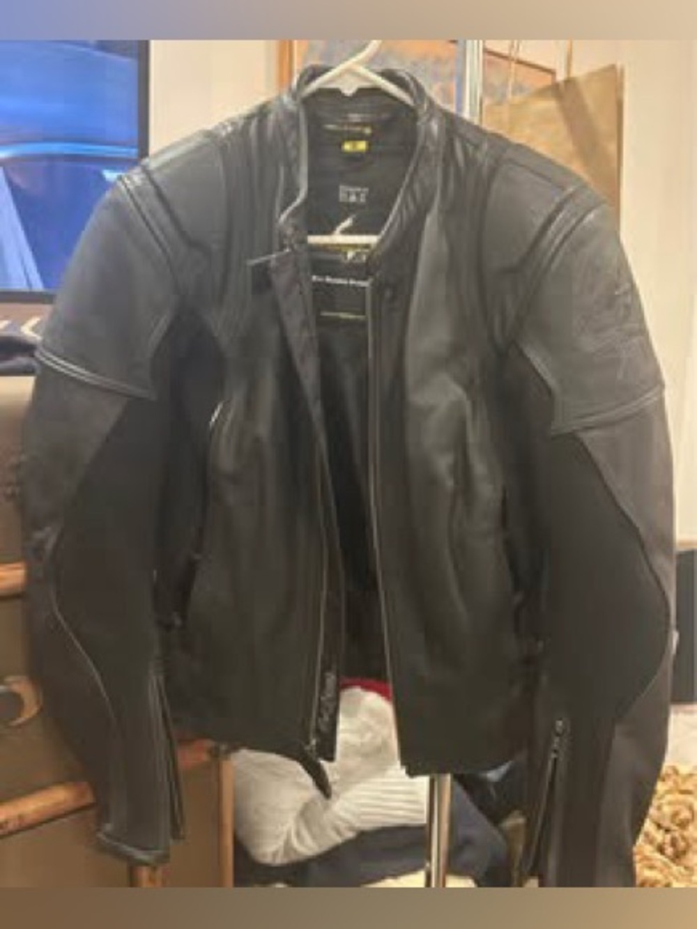 Women’s size small  Black Leather Biker Jacket -scorpion